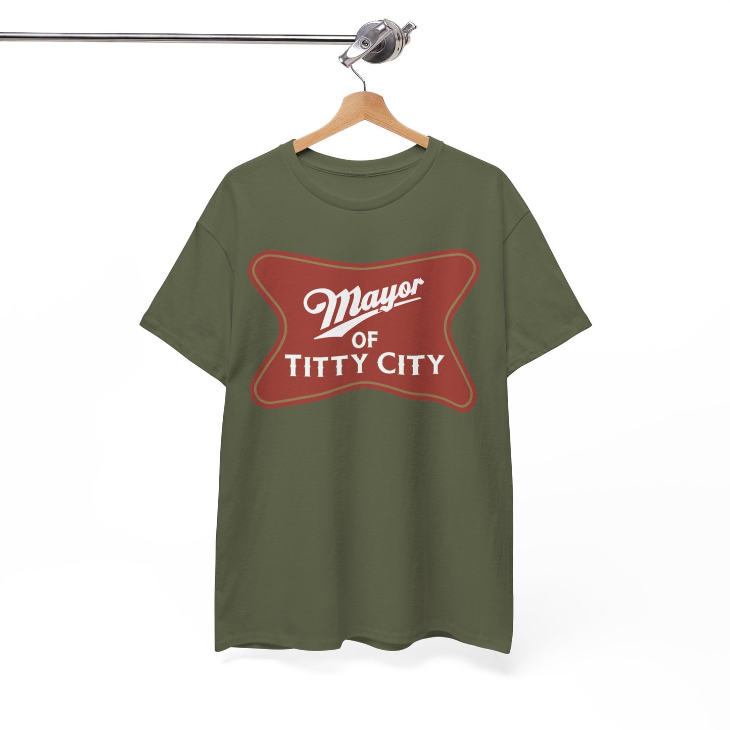 Mayor Of Titty City Beer Logo Funny T-Shirt