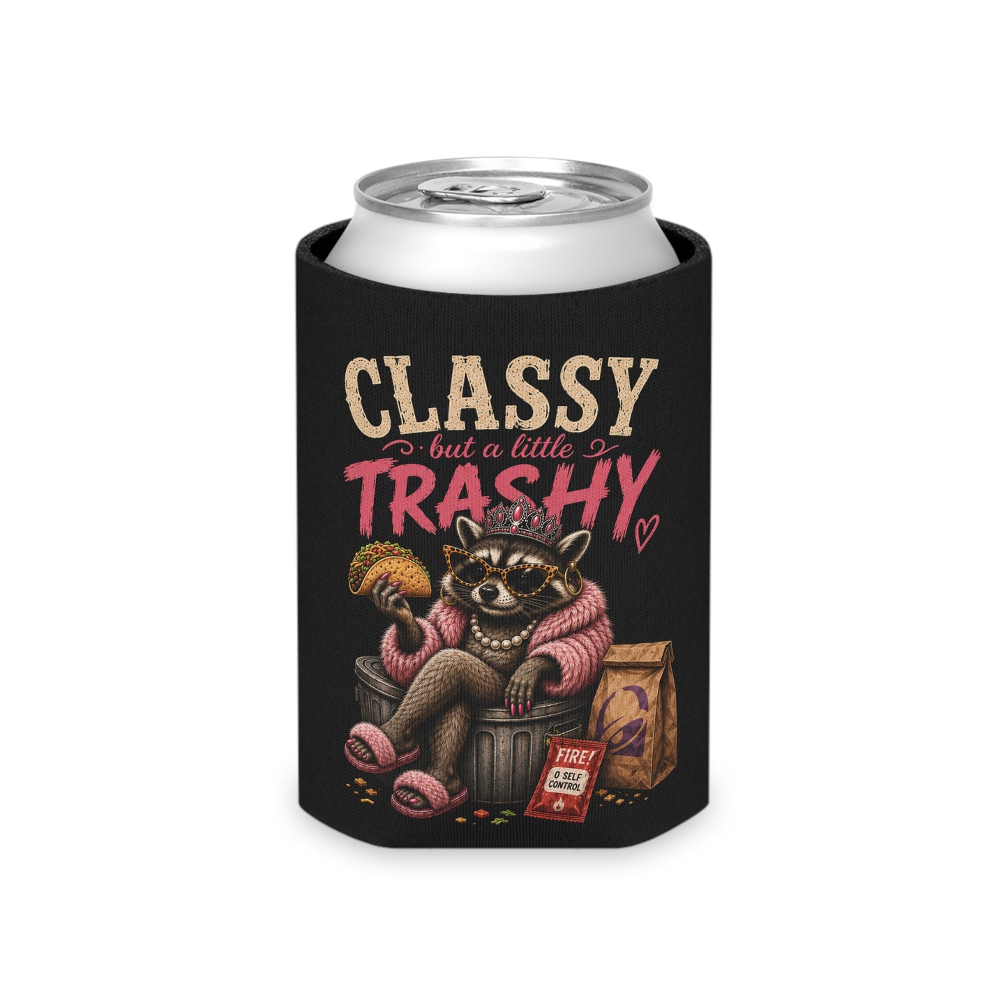 Classy But a Little Trashy Raccoon Drink Sleeve