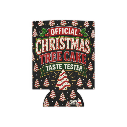 Official Christmas Tree Cake Taste Tester Can Cooler