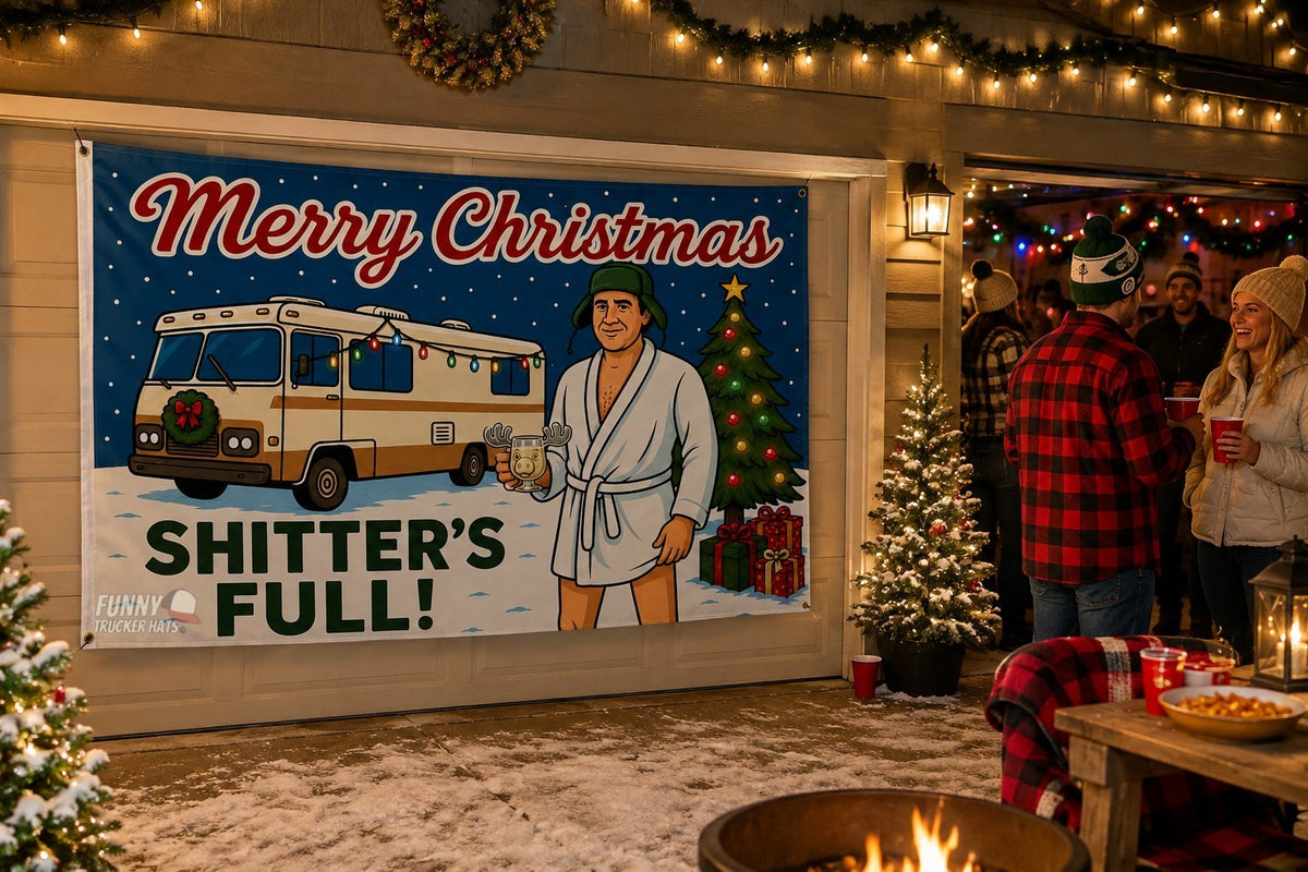 Merry Christmas Shitters Full Funny Flag 3x5 Wall Decor Funn wall Banner