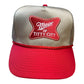 Mayor Of Titty City Trucker Hat Funny Beer Miller Logo Trucker Hat Red/Beige