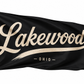 Lakewood Ohio Script Flag – Black & White Lakewood Flag – 12x18 or 3x5 FT