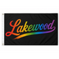 Lakewood Ohio Script Flag – Rainbow Lakewood Flag – 12x18 or 3x5 FT