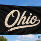 Ohio Script Flag – Black & Cream Ohio State Flag –Outdoor Decorative Flag