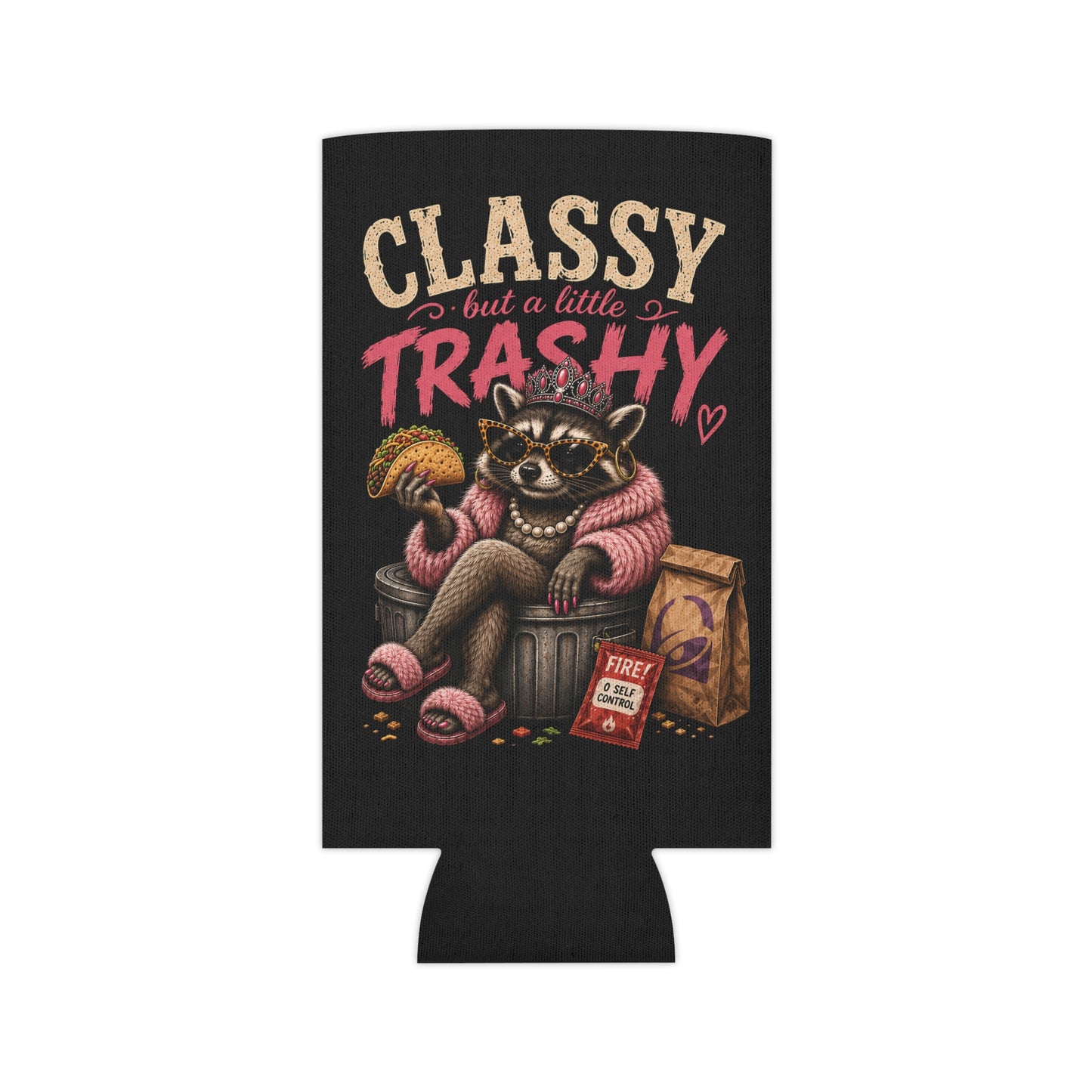 Classy But a Little Trashy Raccoon Drink Sleeve