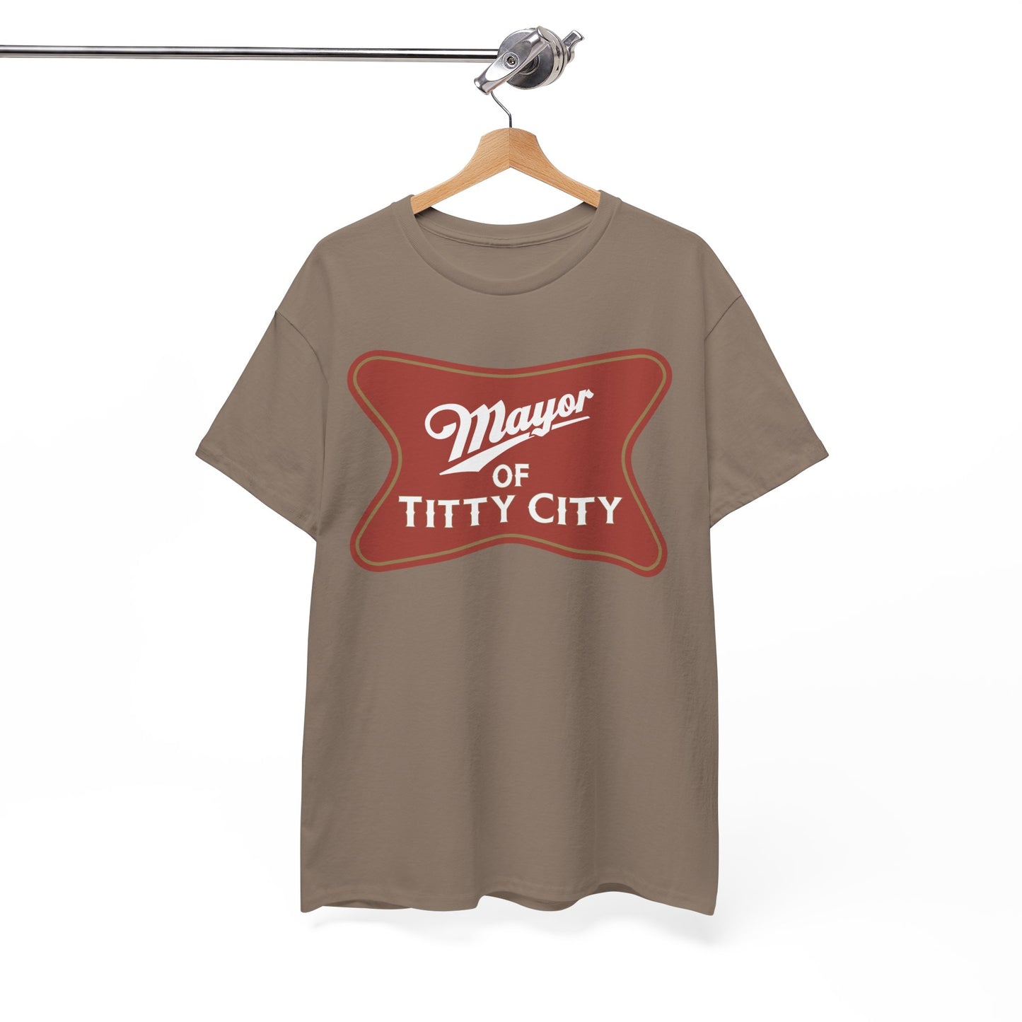 Mayor Of Titty City Beer Logo Funny T-Shirt