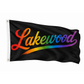 Lakewood Ohio Script Flag – Rainbow Lakewood Flag – 12x18 or 3x5 FT