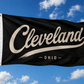 Cleveland Ohio Script Flag – Black & Cream Cleveland Flag – 12x18 or 3x5 FT