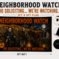 Neighborhood Watch Halloween Flag | Funny 3x5 Halloween Porch Decor | Outdoor Decorative Flag
