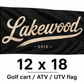 Lakewood Ohio Script Flag – Black & White Lakewood Flag – 12x18 or 3x5 FT