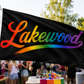 Lakewood Ohio Script Flag – Rainbow Lakewood Flag – 12x18 or 3x5 FT