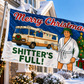 Merry Christmas Shitters Full Funny Flag 3x5 Wall Decor Funn wall Banner
