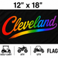 Cleveland Ohio Script Flag – Rainbow Cleveland Flag – 12x18 or 3x5 FT