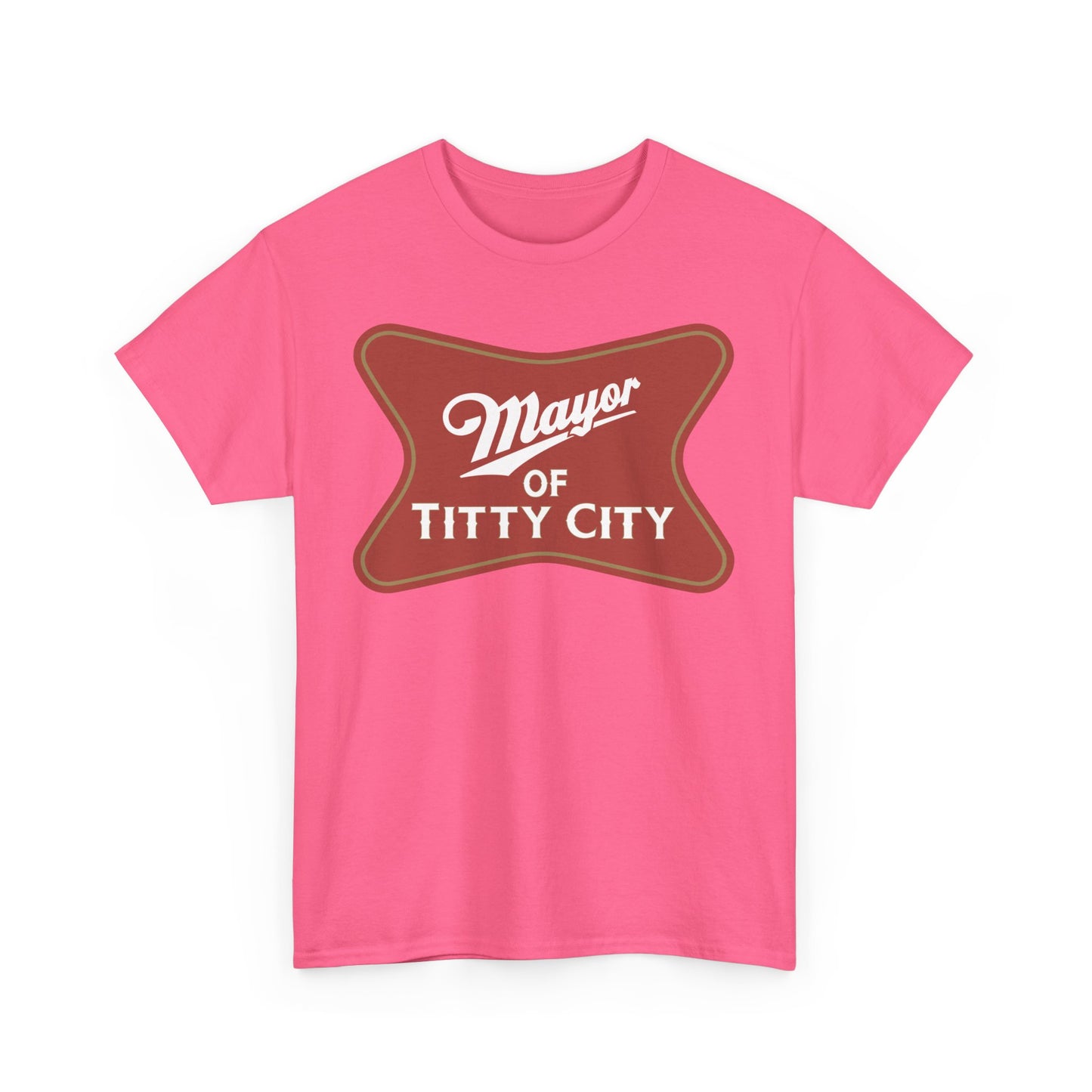 Mayor Of Titty City Beer Logo Funny T-Shirt