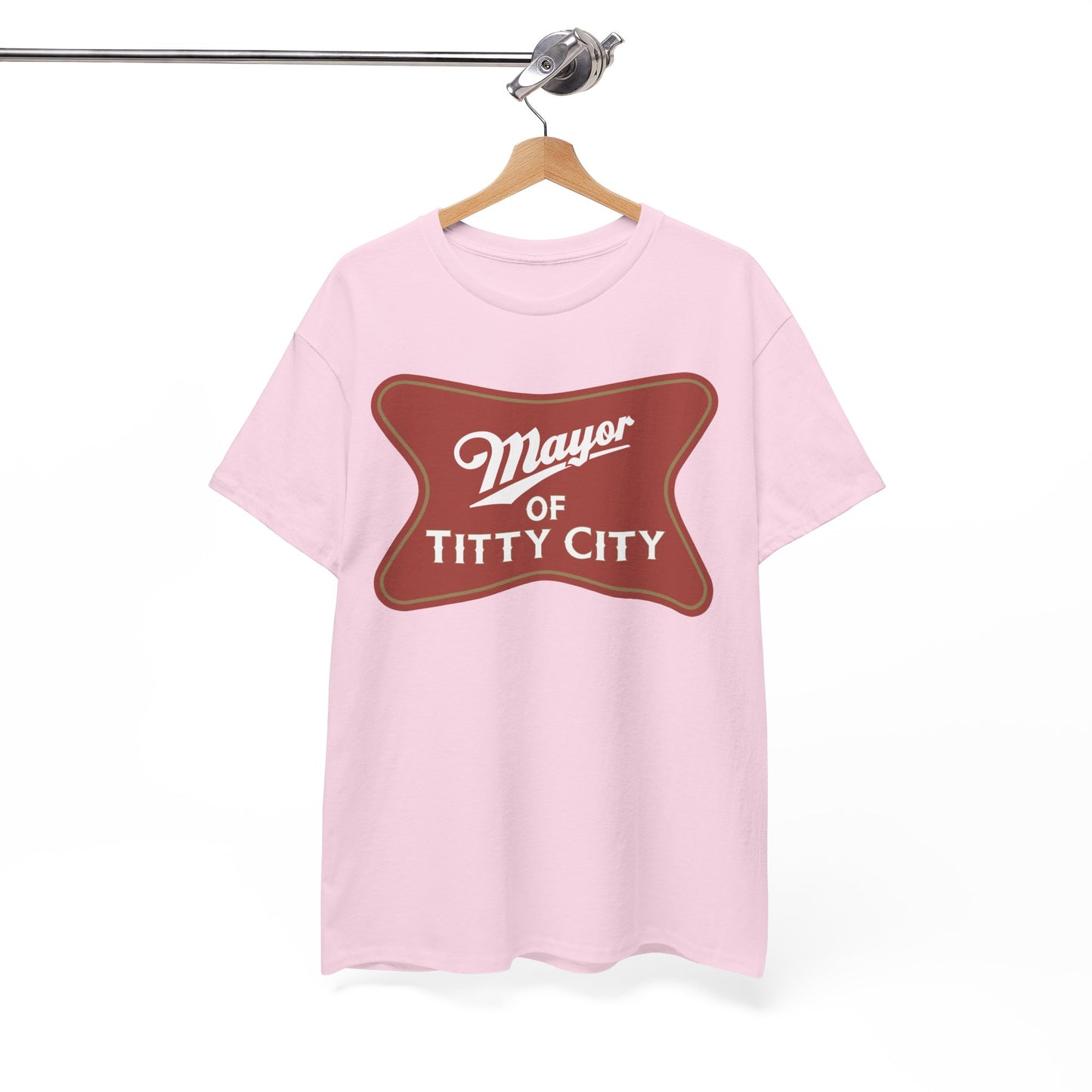 Mayor Of Titty City Beer Logo Funny T-Shirt