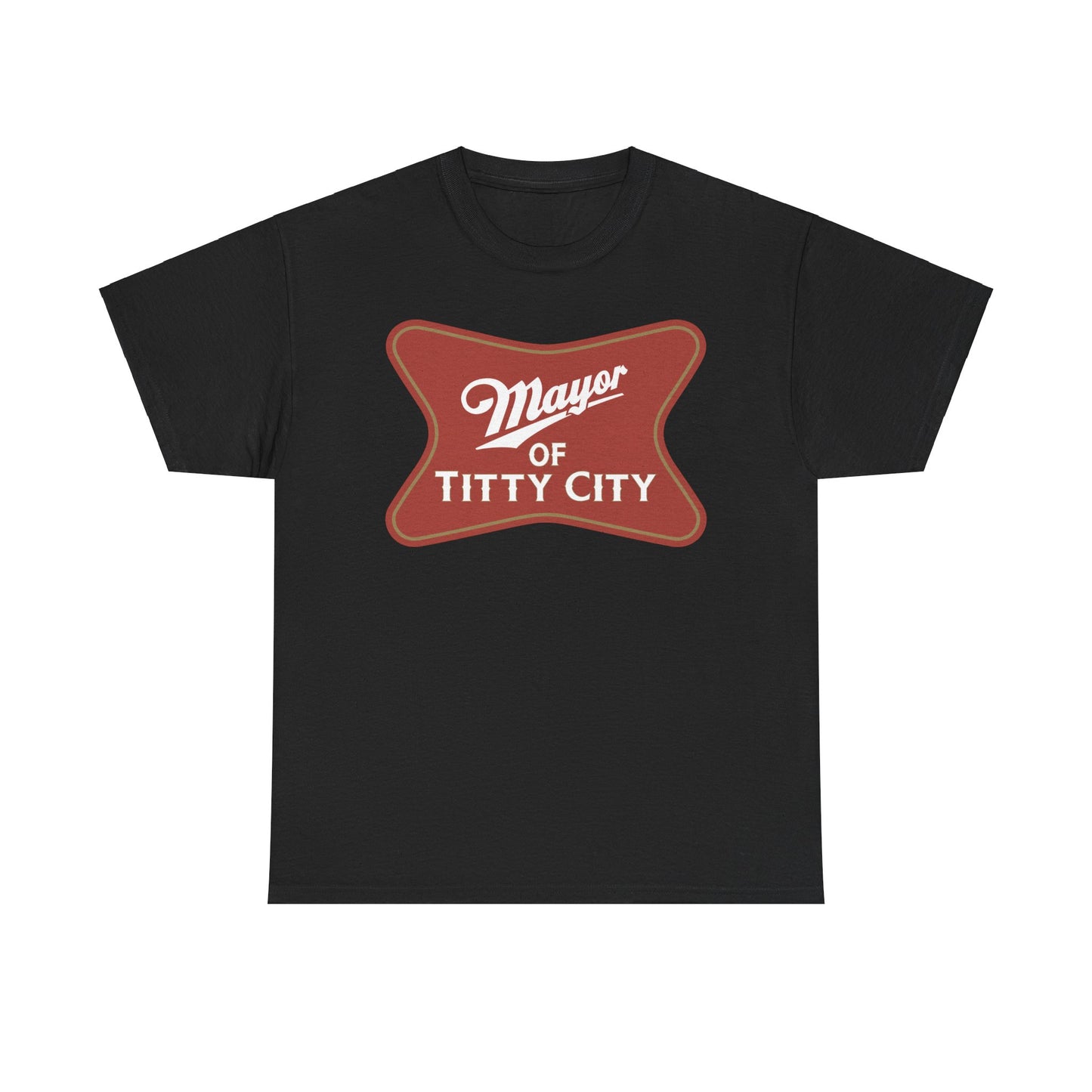 Mayor Of Titty City Beer Logo Funny T-Shirt