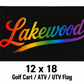 Lakewood Ohio Script Flag – Rainbow Lakewood Flag – 12x18 or 3x5 FT