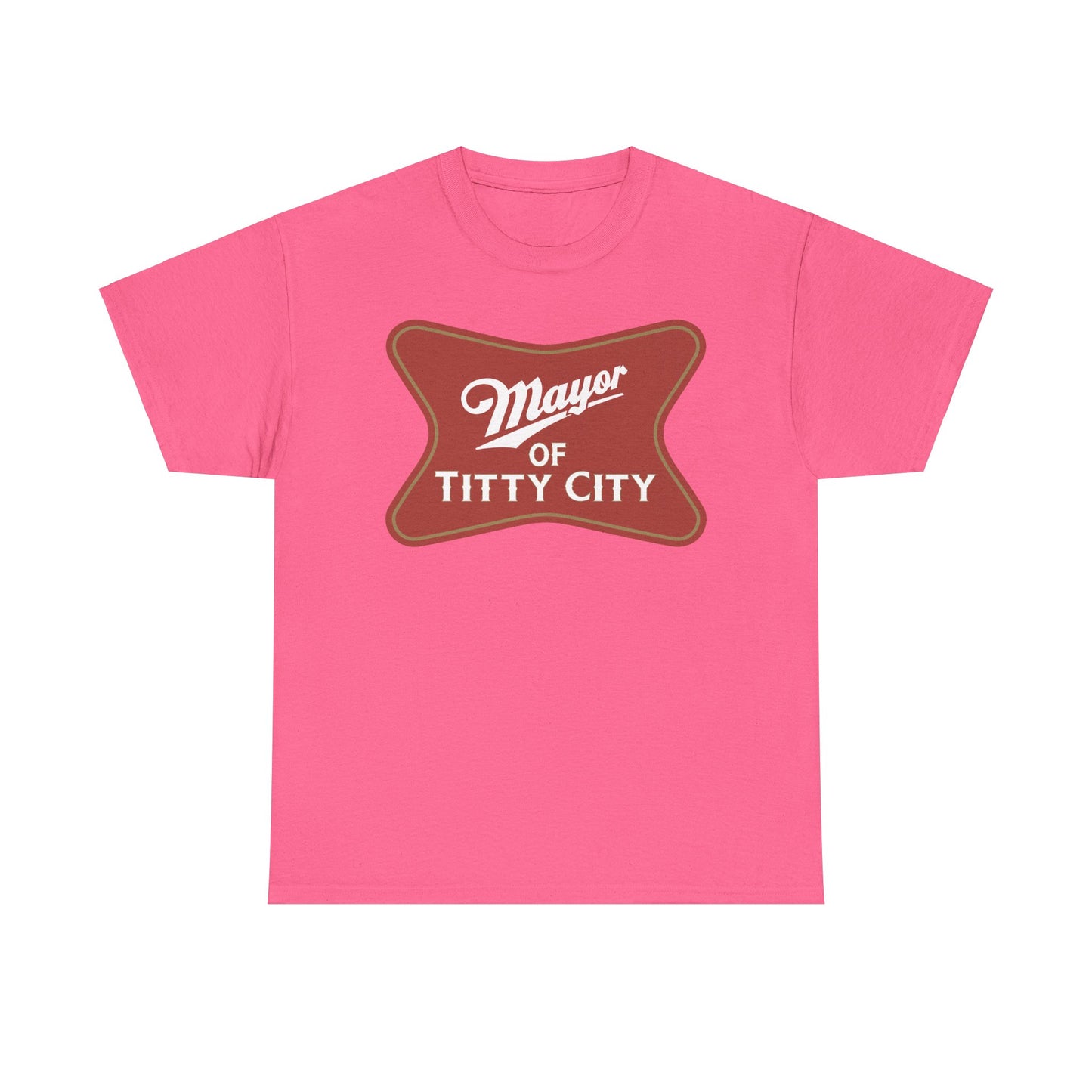 Mayor Of Titty City Beer Logo Funny T-Shirt