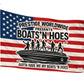 Boats N' Hoes Funny American Flag 3x5 Wall Decor Banner