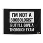 I'm Not A Boobologist Funny Wall Flag 3x5 Wall Decor Banner