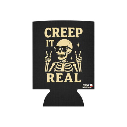 Creep It Real Skeleton Halloween Ghost Beer Sleeve Coolie