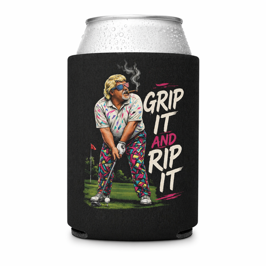 Grip It And Rip It Beer Can Sleeve Golf Beer Can Cooler Holder