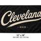 Cleveland Ohio Script Flag – Black & Cream Cleveland Flag – 12x18 or 3x5 FT