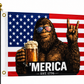 'Merica Bigfoot Golf Cart Flag | Double Sided 12x18 Patriotic Golf Cart Flag