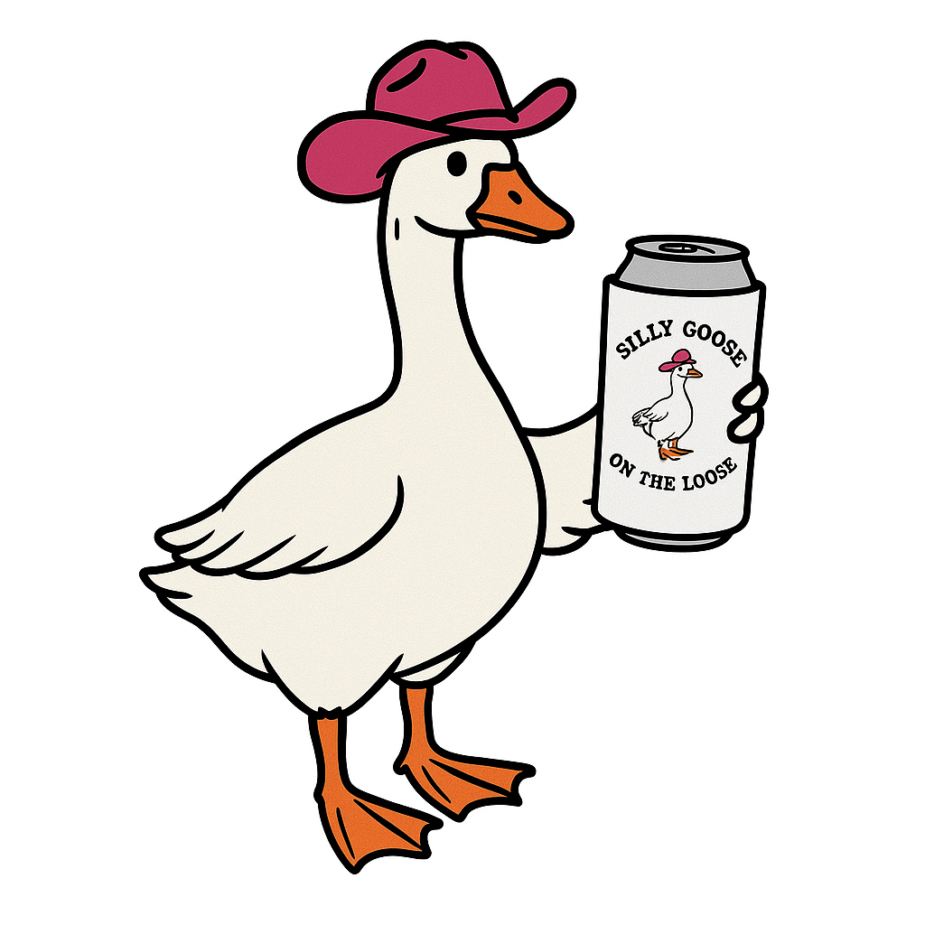 Silly Goose On The Loose Funny Beer Can Cooler Holder Sleeve
