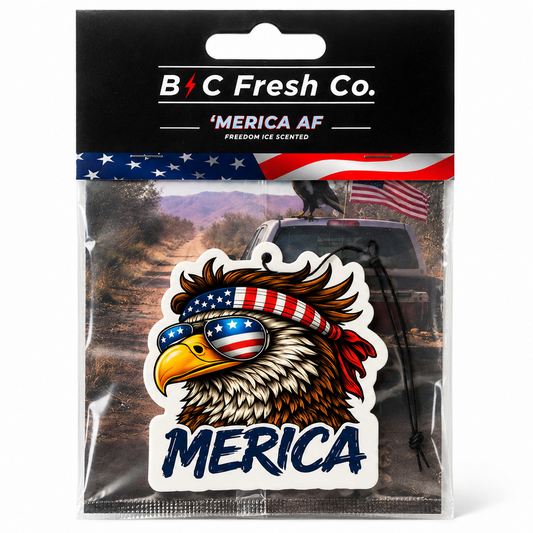’Merica AF Bald Eagle Car Air Freshener – Freedom Ice Scent | BC Fresh Co.