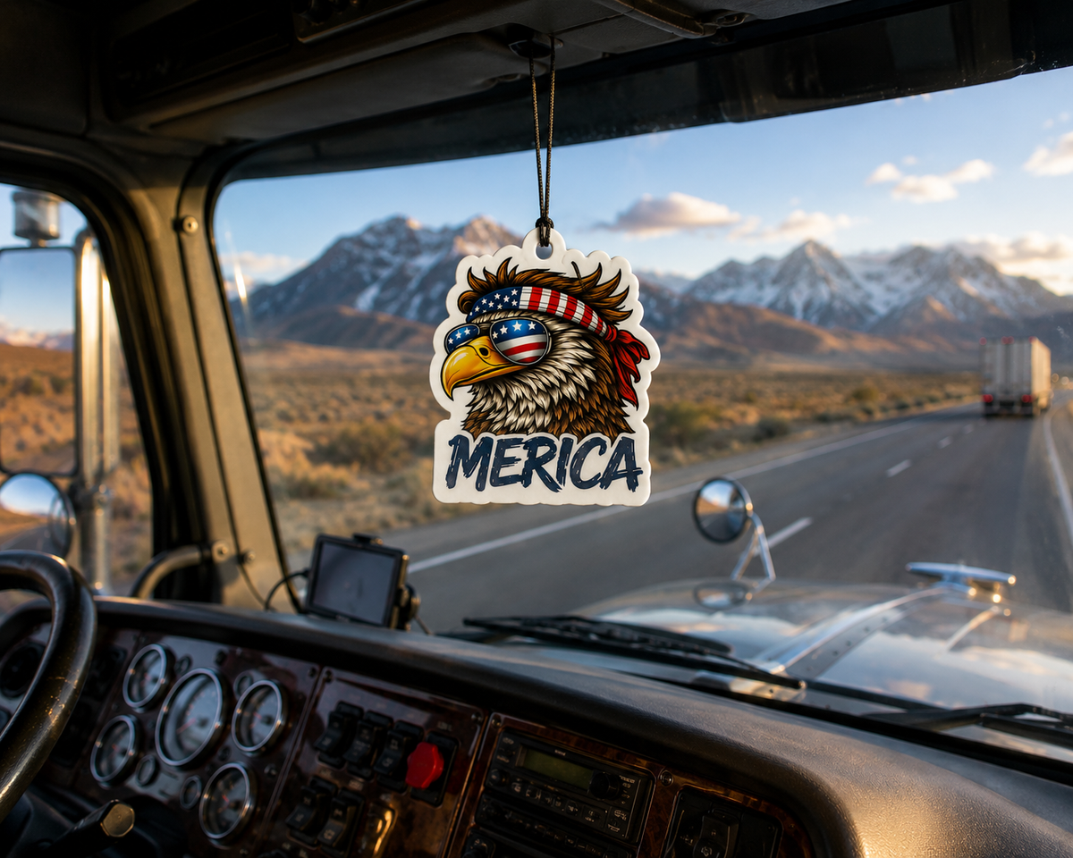 ’Merica AF Bald Eagle Car Air Freshener – Freedom Ice Scent | BC Fresh Co.