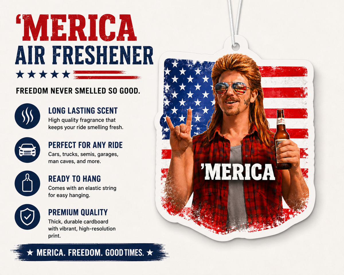 Diesel Drip Funny Mullet Car Air Freshener | BC Fresh Co.