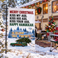 Merry Christmas Kiss My Ass Garden Flag – Double-Sided 12” × 18”