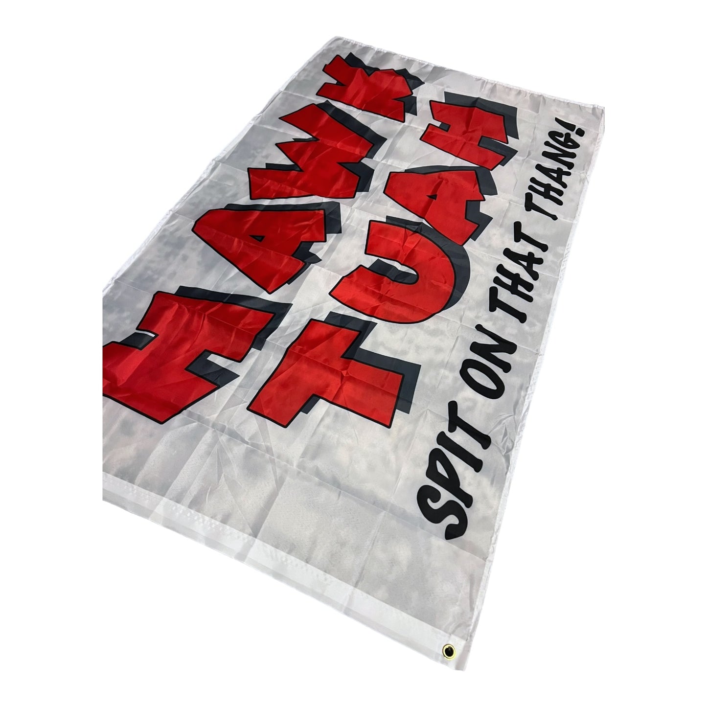 Hawk Tuah Spit on That Thang Flag 3x5 Wall Decor Banner