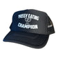 Pussy Eating Champion Trucker Hat Funny Trucker Hat Black