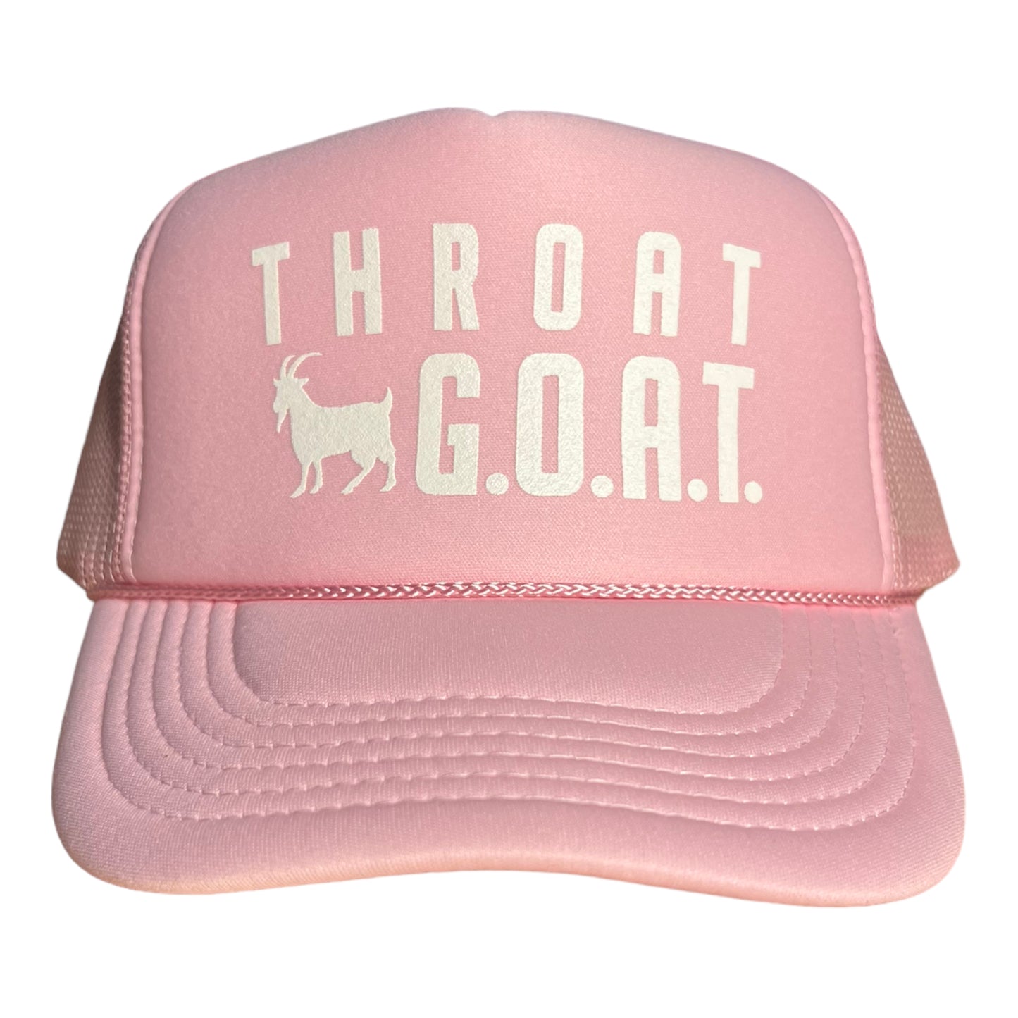 Throat GOAT Trucker Hat Funny Trucker Hat Pink