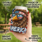 MERICA' Bald Eagle Can Coolie funny beer sleeve American Flag