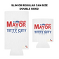 Mayor Of Titty City Funny Beer Can Cooler Holder Sleeve