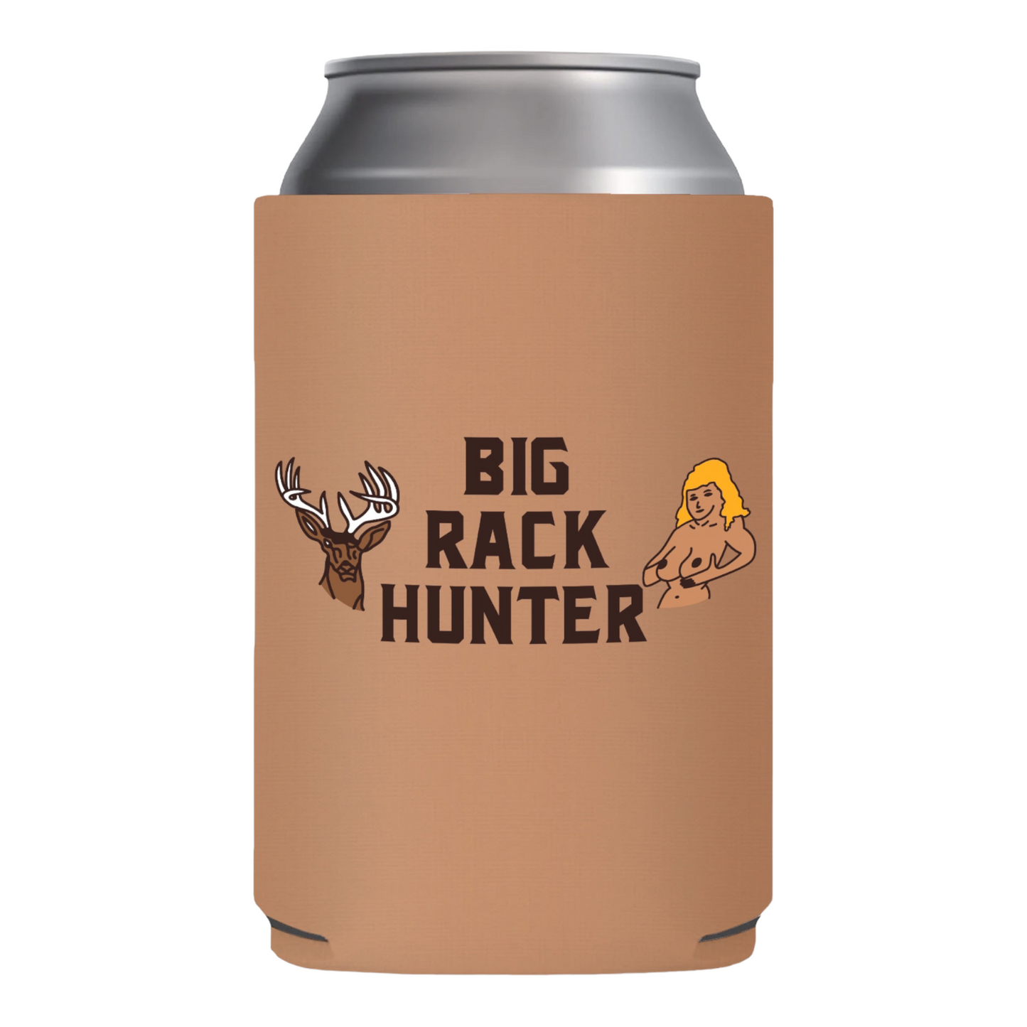 Big Rack Hunter Beer Funny Beer Can Cooler Holder Sleeve