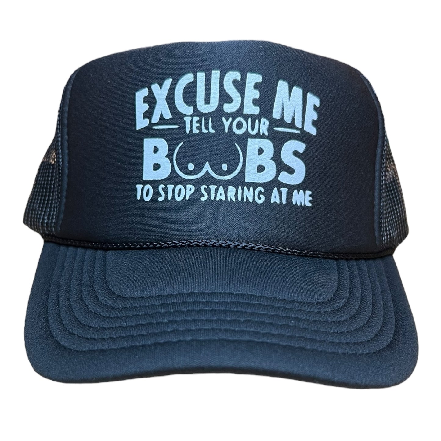 Funny Boobies Trucker Hat Funny Trucker Hat Black