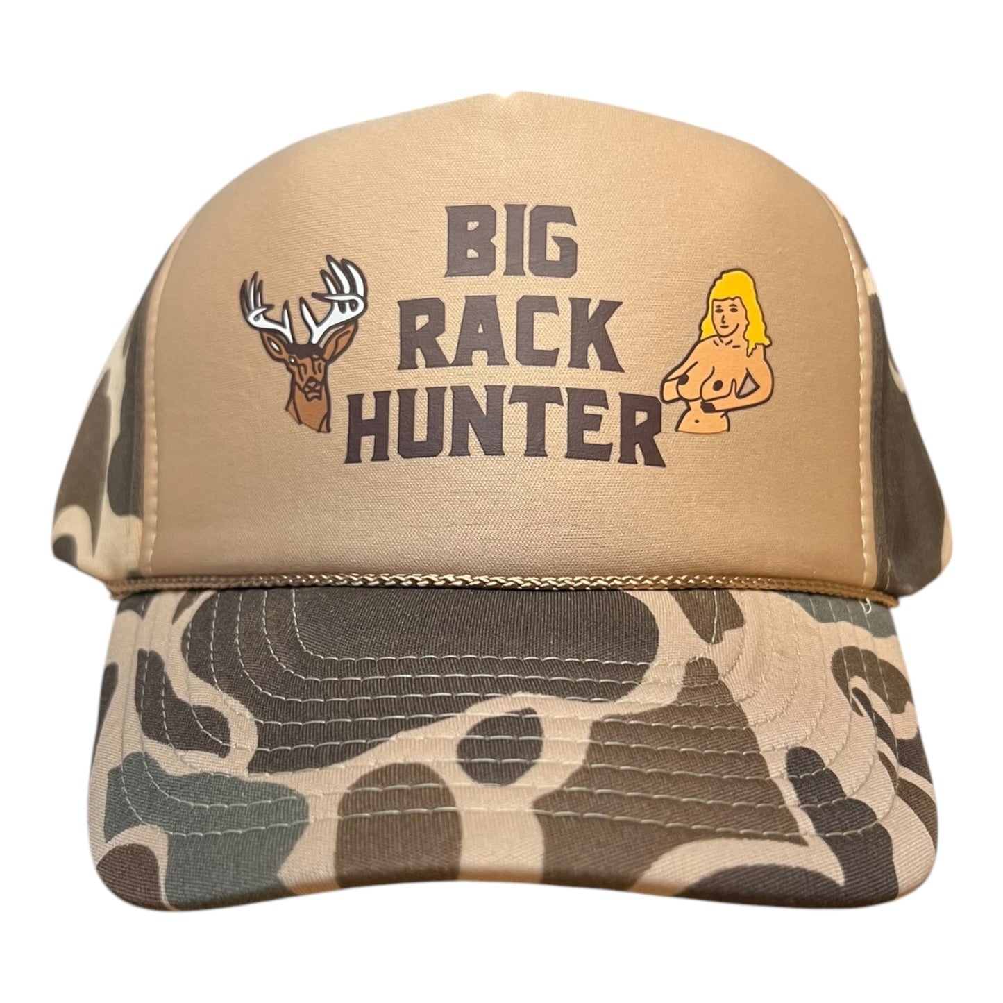 Big Rack Hunter Hat Funny Trucker Hat Camo