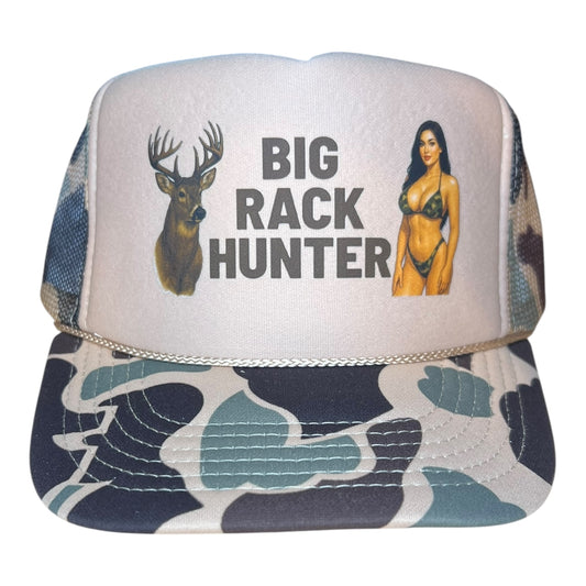 Big Rack Hunter Hat Funny Trucker Hat Camo