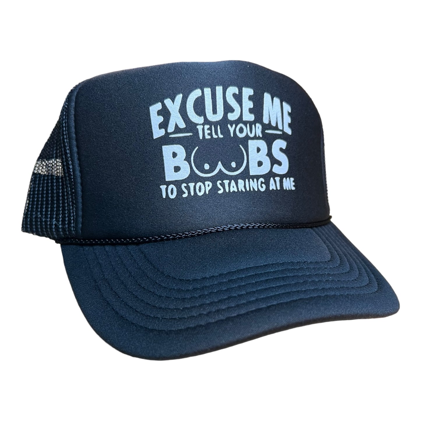 Funny Boobies Trucker Hat Funny Trucker Hat Black