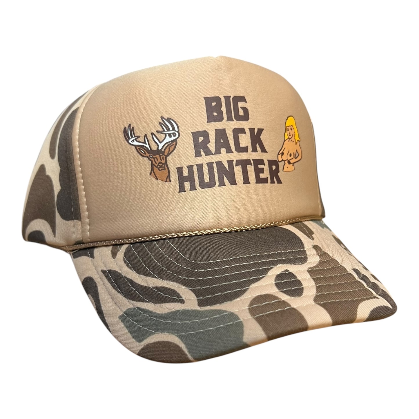 Big Rack Hunter Hat Funny Trucker Hat Camo