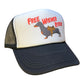 Dachshund Free Wiener Rides Trucker Hat Funny Trucker Hat Black/White