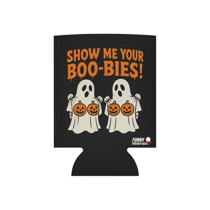Show Me Your Boo-Bies Halloween Ghost Beer Sleeve Coolie