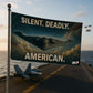 Silent Deadly American B-2 bomber Flag 3x5 Wall Decor Funn wall Banner