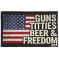 Guns Titties Beer Freedom American Flag 3x5 Wall Decor Banner