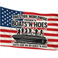 Boats N' Hoes Funny American Flag 3x5 Wall Decor Banner