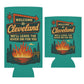 Welcome To Cleveland We'll Leave The River On For Your Beer Can Cooler Holder Sleeve